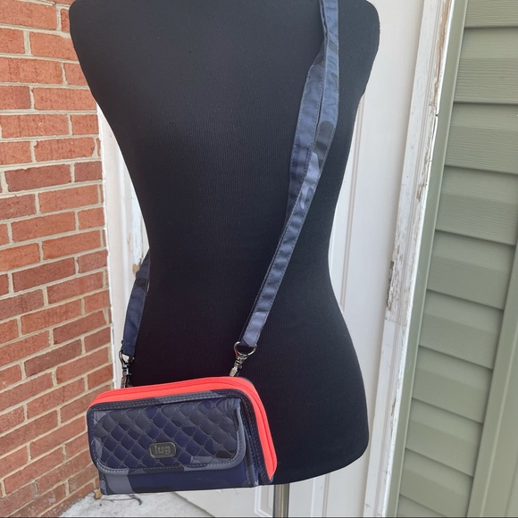 lug Handbags - LUG KICKFLIP BLUE ORANGE CROSSBODY WALLET PURSE TRAVEL BAG GOOD CONDITION